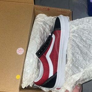 Vans Red and Black Sneakers